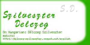 szilveszter delczeg business card